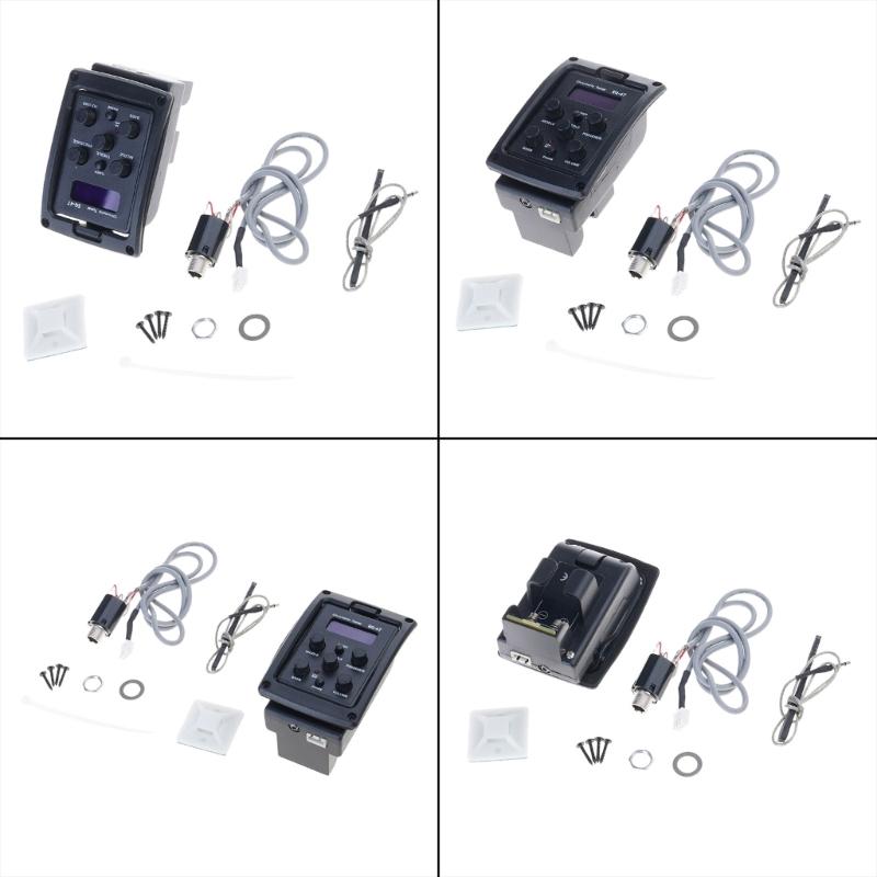 Guitar Pickup with Tuner and LCD Display Pickups 4-Bands Electric Guitar Pickups