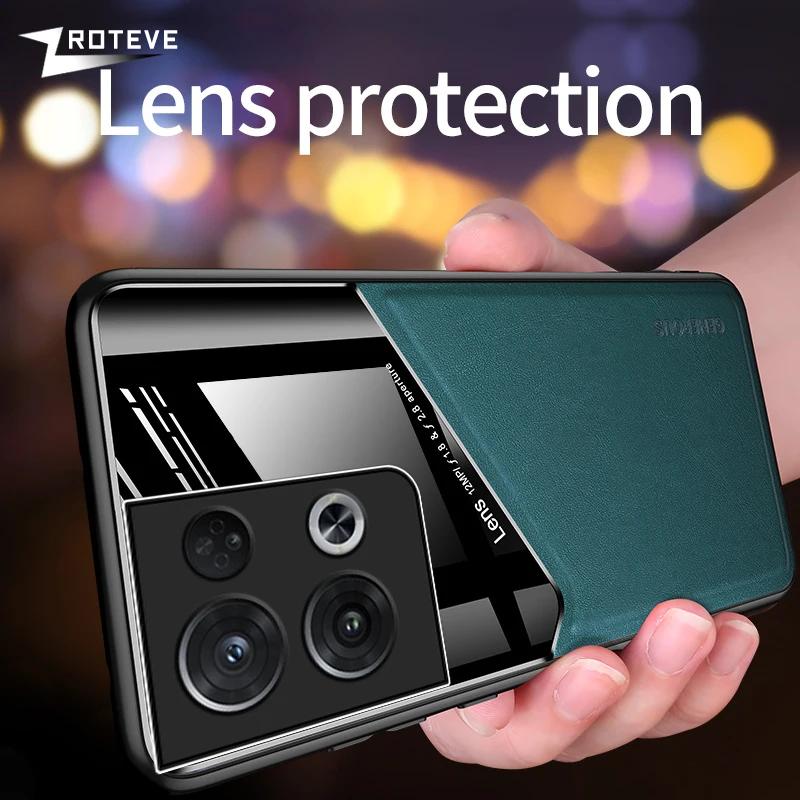Reno8 Case Zroteve PU Leather Car Magnetic Hard PC Cover For Oppo Reno 8 T 8T Z 8Z Pro Lite Reno8z Reno8T Shockproof Phone Cases