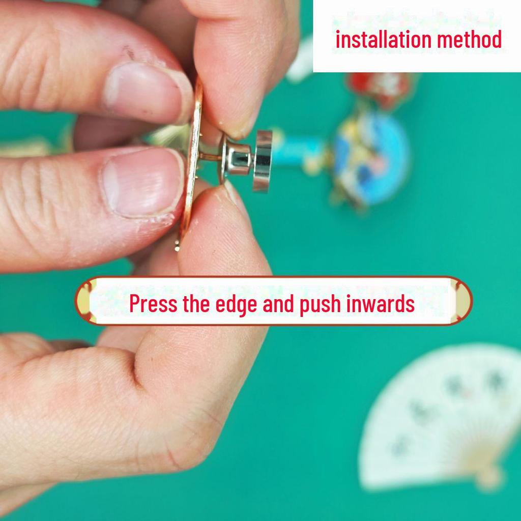 Luxury Metal Brooch-to-Magnet Converter: Strong Magnetic Badge for Refrigerator Convenience