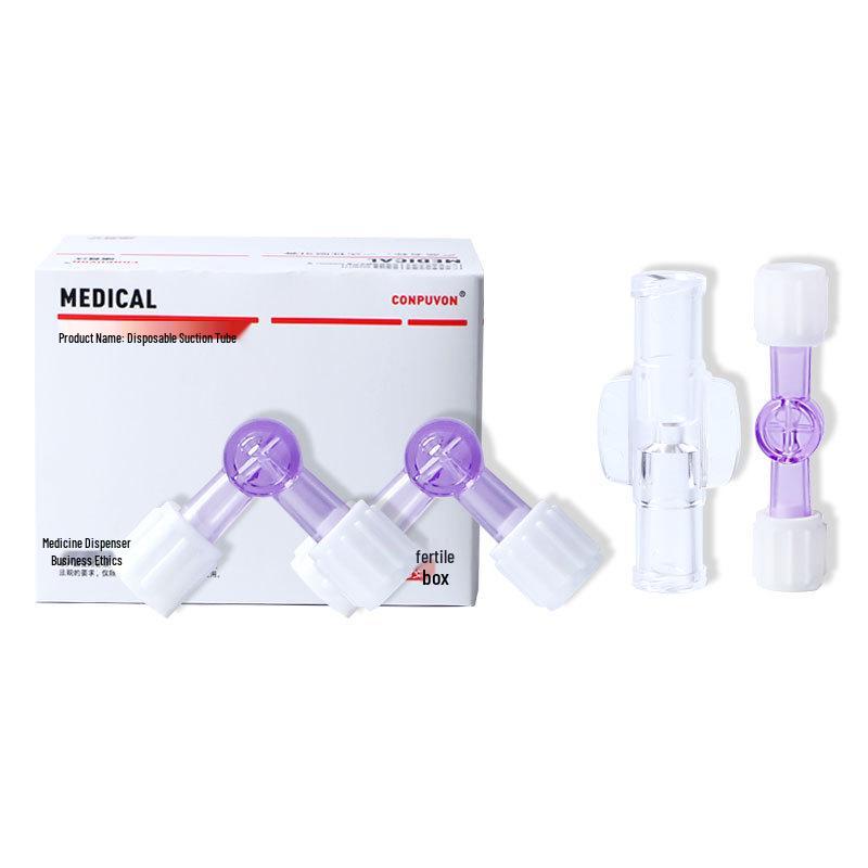 Kangpuwo Medical Hyaluronic Acid Solution Two-Way Valve Conversion Connector with Universal Screw Thread and Flat Mouth