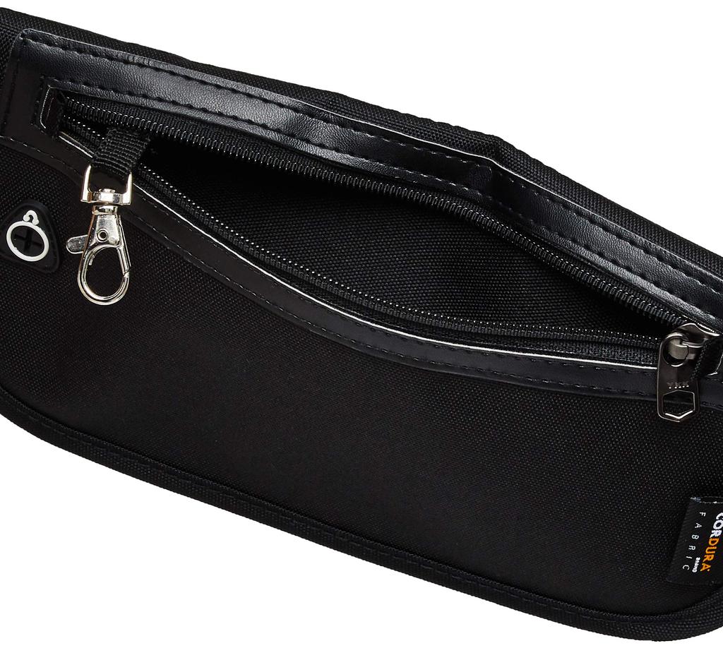 Security Cash Holder Waist 13 Black [Travel Collection] Skimming-Proof Pouch, TRC7074, cm,