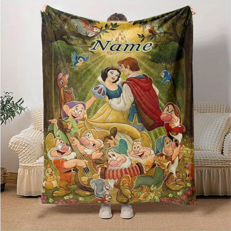 Custom 1pc Snow White's Royal Adventure Blanket, Soft And Comfortable Blanket, Casual Warm, Camping Travel Blanket, Good Birthday Gift Q90813