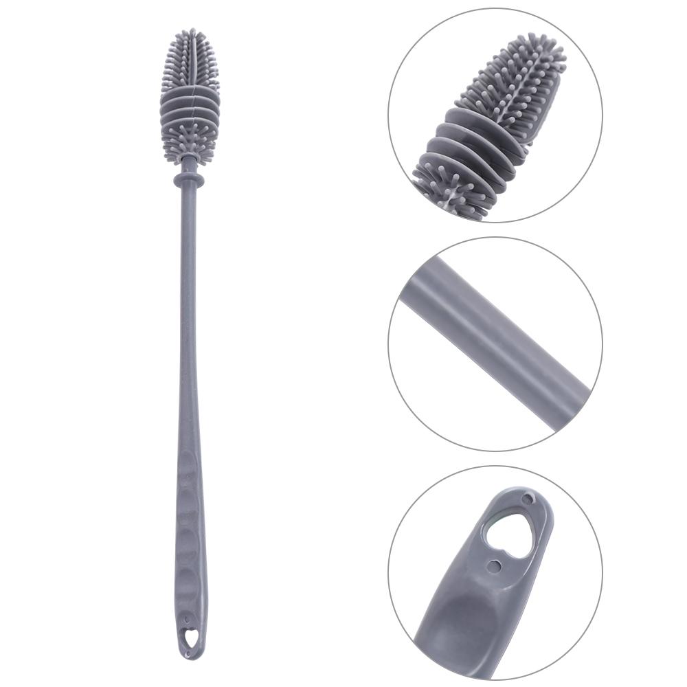 Multifunctional Silicone Cup Brush No Dead-end Silicone Milk Bottle Brush  Glass Cup