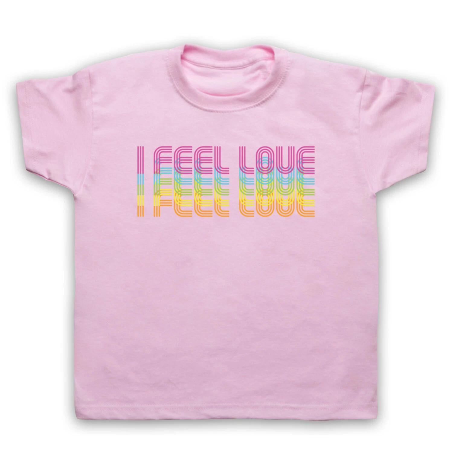 

DONNA SUMMER UNOFFICIAL I FEEL LOVE TEXT DISCO ICON HIT KIDS CHILDS T-shirt 160
