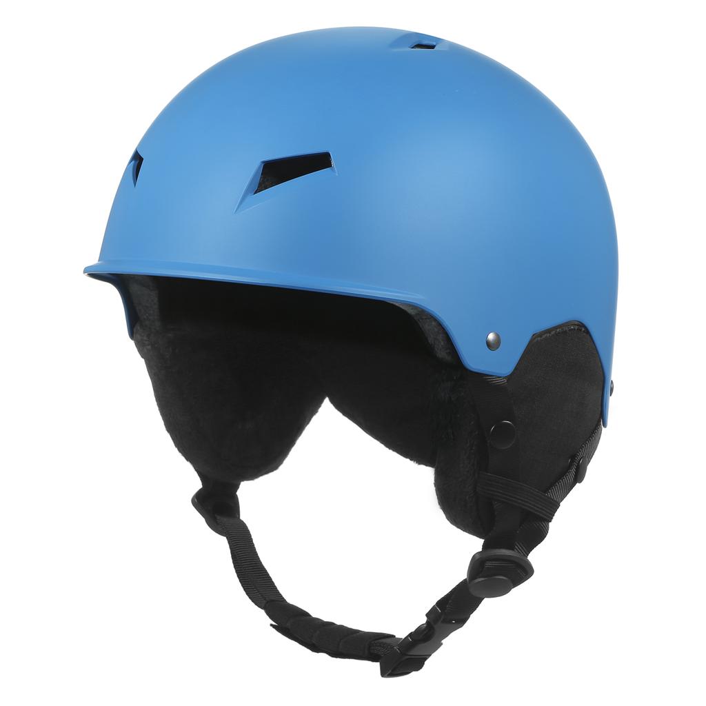 Women Men Winter Snow Helmet with Detachable Earmuff Snowboard Helmet with Goggle Fixed Strap Safety Skiing Helmet Skiing Sports