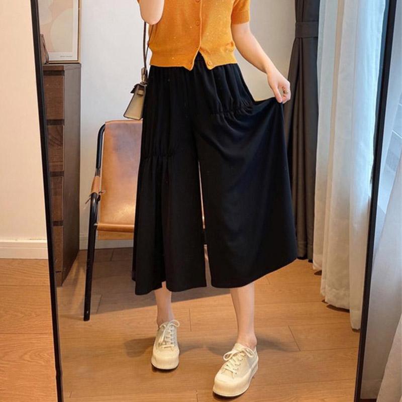 

Pants Summer Women Plus Size Loose Pajama Pants Versatile Casual Solid Color Plus Size Loose Pants M чёрный