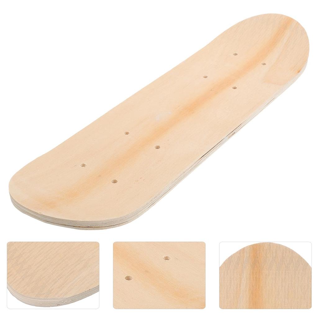 Deck de Skate Maple HOLIDYOYO para Crianças de 17 polegadas, Deck de Skate em Branco Pintável DIY com Furos Pré-Perfurados