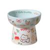 Pet Supplies Ceramic Cat Bowl Creative Cute Pet High Foot Bowl Non-slip Large Capacity Pet Drinking Feeder Water Container