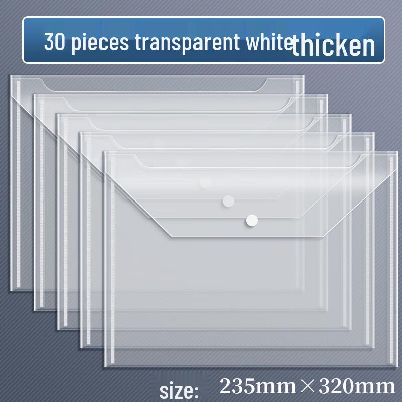 HC A4 Plastic Snap File Bags