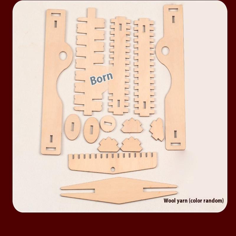 Wooden Weaving Loom Craft Yarn Diy Hand Knitting Machine Kids Educational Toys Woven Tool Handmade For Beginners Kids