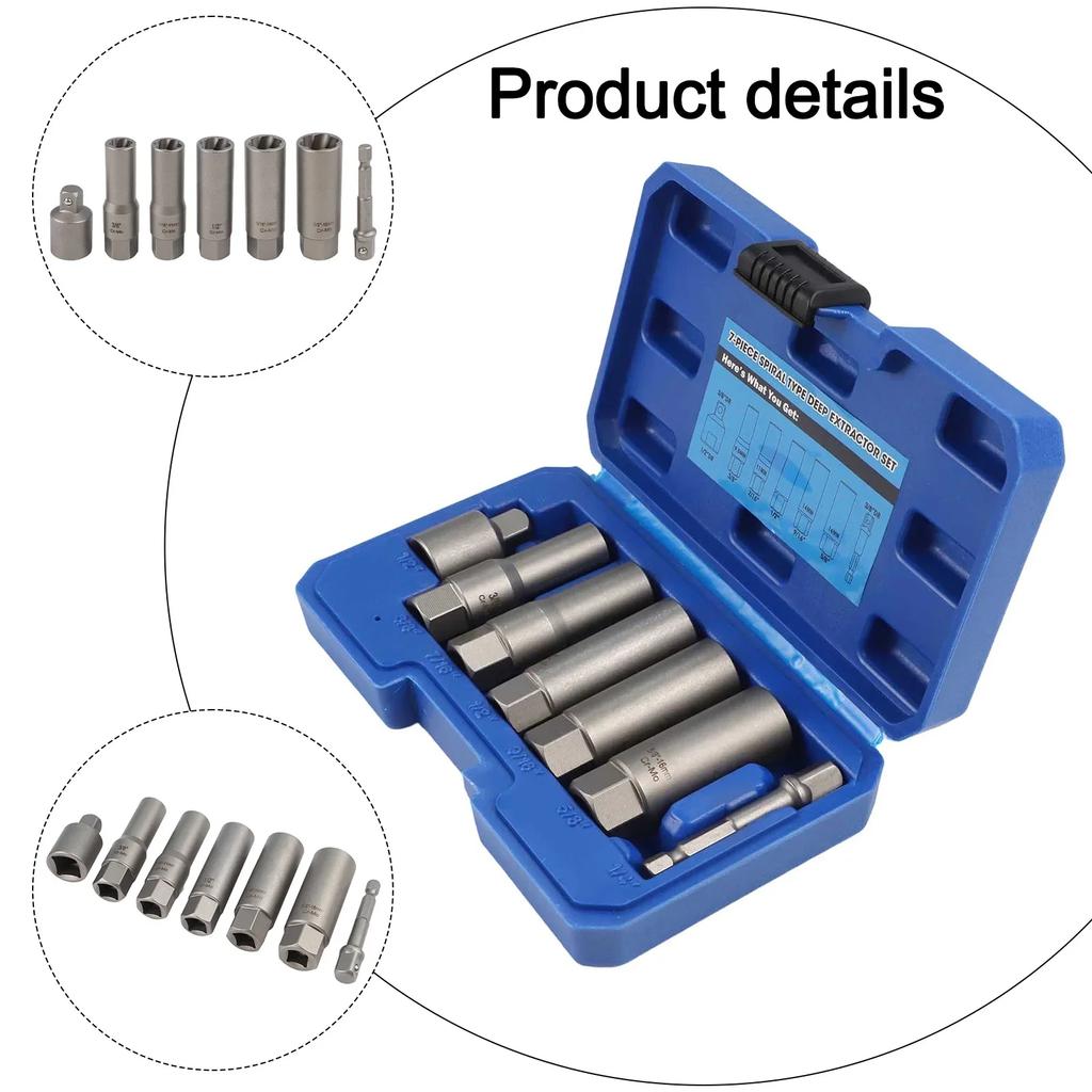 3 8 Inch Drive Wheel Nut Remover Extractor Sizes 1 4 To 19mm Assists In Rounded Nuts 3 8 Drive Socket Set Bolt