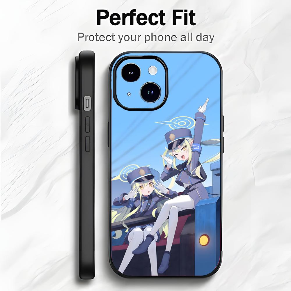 Cute Japanese Game B-Blue Archive Phone Case Phone Case Soft Packaging Lightweight For iPhone17 16 15 14 13ProMax