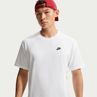 Nike T Shirts Unisex White Crew Neck S