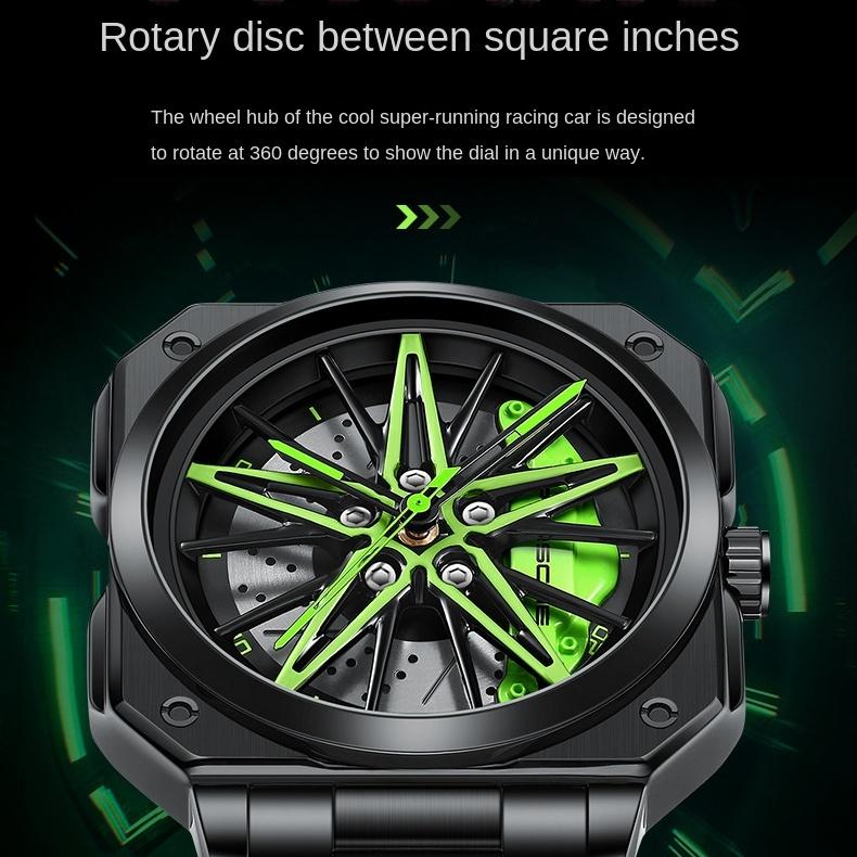 SVJ Men's Watch High-grade Authentic Black Knight Wheel Watch Rotating Dial Luminous Modification Table