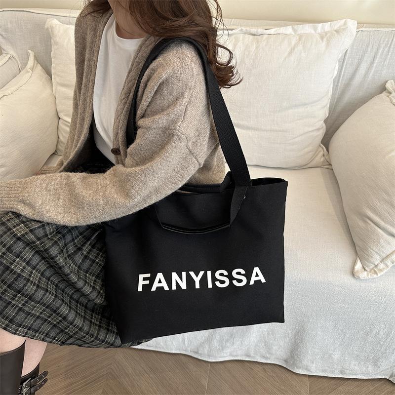 

New large-capacity canvas tote bag women s versatile shoulder handbag белый