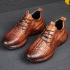 100% Echtes Rindsleder Freizeitschuhe für Herren Krokodilleder Formelle Schuhe Männlich Business Hochzeit Slipper Mode Büroschuhe