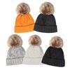 Autumn and Winter Hats for Women Cute Wool Ball Warm Solid Color Wool Hat Korean Version Women's Jacquard Fashion Knitted Hat Versatile