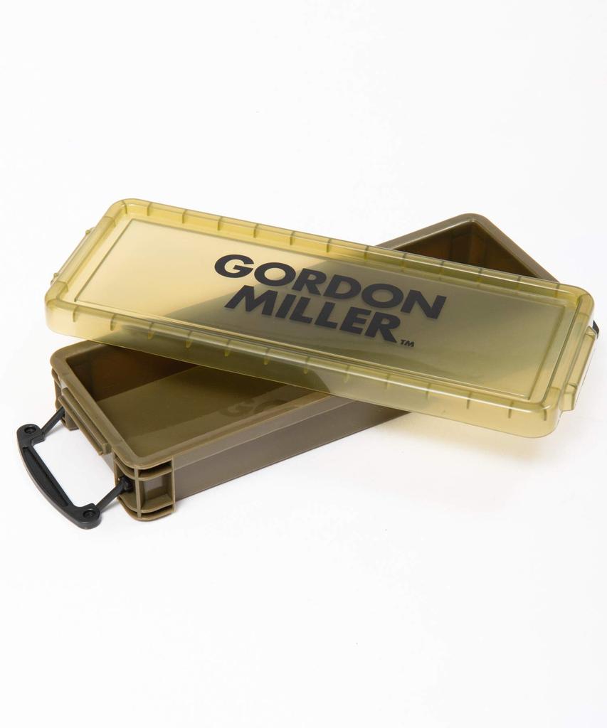 GORDON MILLER Storage Box L Size x H32 x Locking Lid with Lid Pen Case Pencil Case Fishing Tackle OD Olive Drab Khaki 31338 (W200 D78)