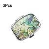 3Pcs Divided Travel Medicine Case Lovely Colored Small Pill Container  Cabinet