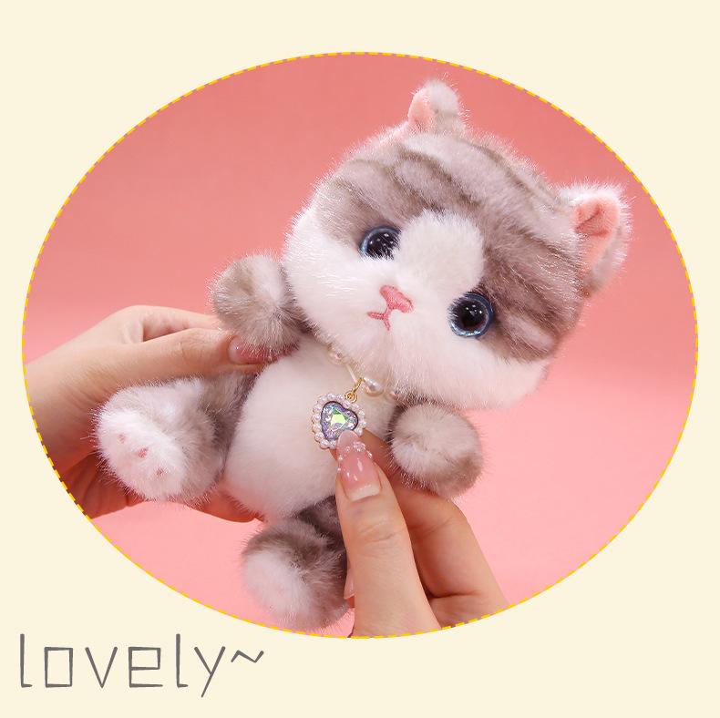 Calico Cat Plush Doll Keychain - Cute & Comforting Birthday Gift