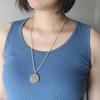 [World Accessories Carmelo] Flower of Life Divine Geometry Flower of Life Gibeon Meteorite Pendant Sterling Silver 925 Gold