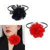 Flower Choker Necklace Soft Korean-Velvet Material Flower Choker Flower Choker Cloth Accessories for Women Teen Girls