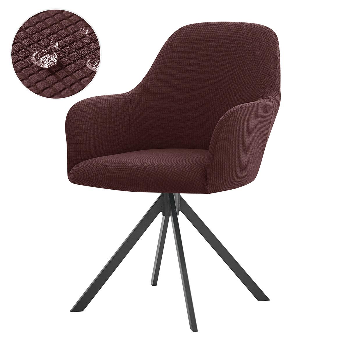 

1 шт. флисовые чехлы для стульев с высокими подлокотниками, водоотталкивающие эластичные чехлы для обеденных кресел, чехлы для сидений, защита стульев для дома 1pc темный кофе