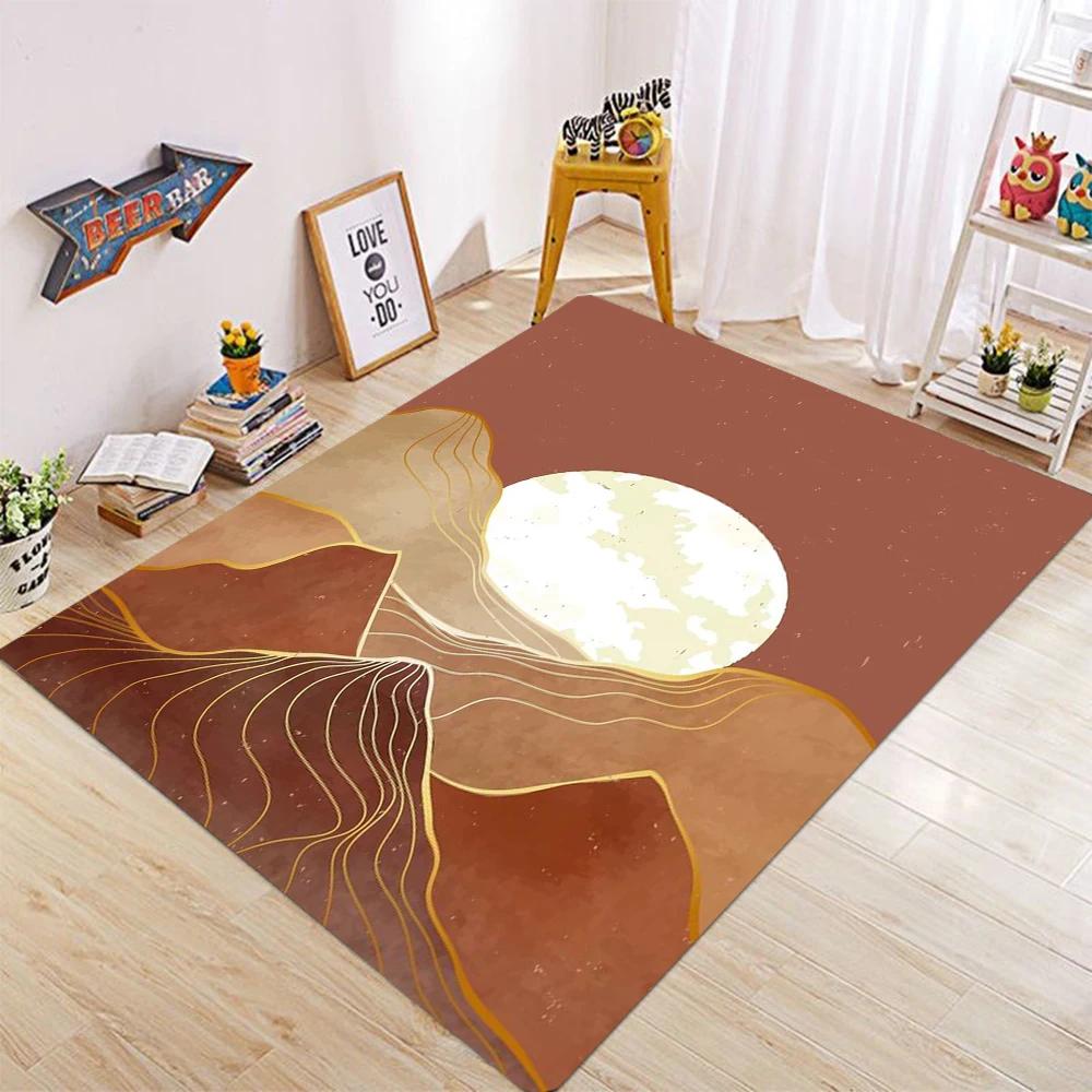 Artistic Aesthetics Cactus Mountain Simplicity Carpet Living Room Bedroom Home Sofa Decoration Children's Non Slip Foot Pad