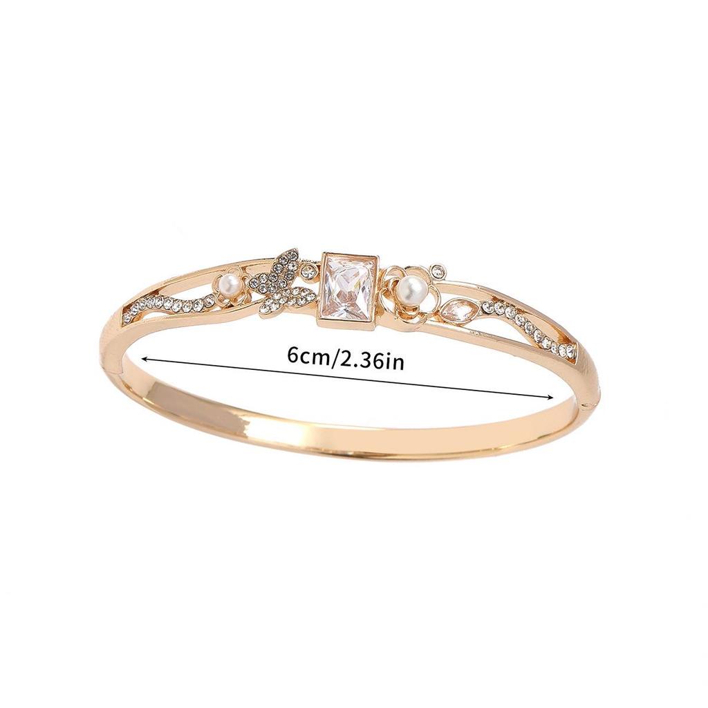 Korean Style Rhinestone Butterfly Bracelet - Exquisite, Elegant, High-End Jewelry for Women