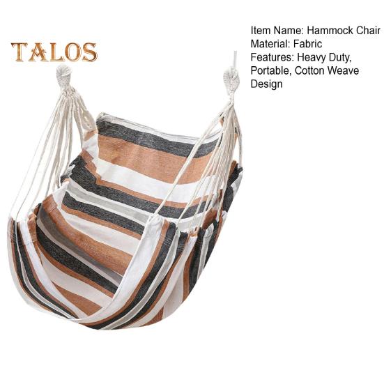 Hammock Chair Foldable Heavy Duty Lightweight Portable Handmade Cotton Weave Indoor Outdoor Garden Tree Hanging Swing Chair Seat