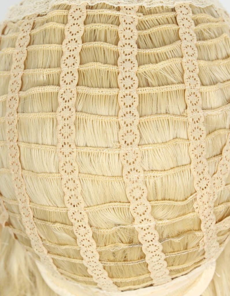 Linfairy Heavy Metal Rocker Adult Wig, Men's Costume Hair Accessory, Heavy Metal Rocker Cosplay Long Cosplay Wig (Blonde Curly)