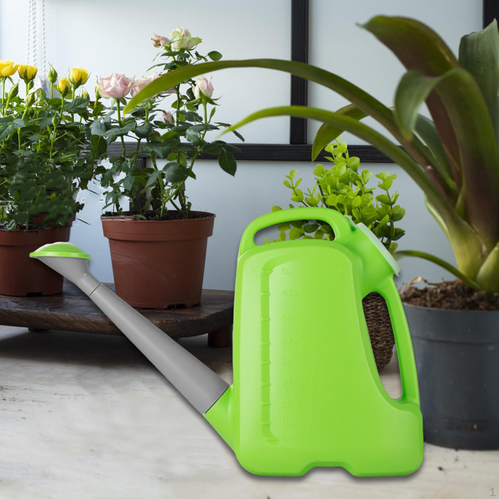 

Лейка садовый горшок современный съемный длинный излив для воды для комнатных растений 5L Green