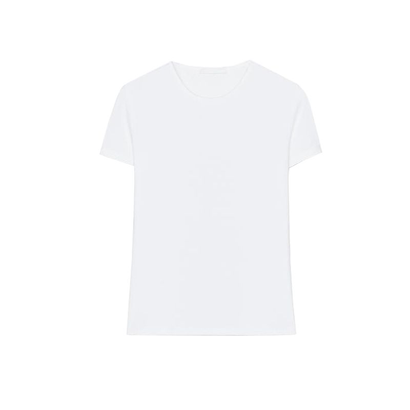 Women's Spring Clothing American Minimalist Casual Multi-Color Blended Silm Short-Sleeved T-shirt 0264216