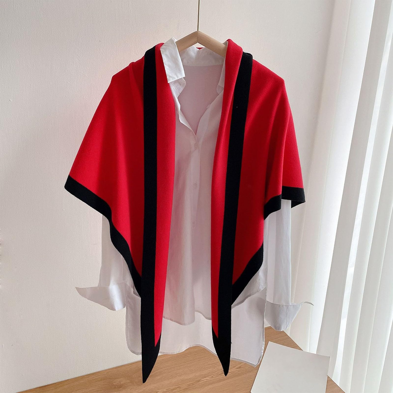 

Ladies Fashion Double Sided Cashmere Knitted Shawl Scarf One Size