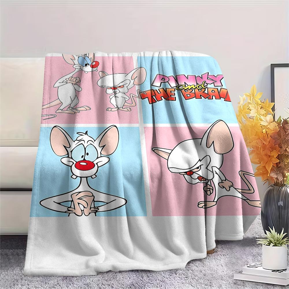 Pinky and the Brain Print Flannel Blanket,High quality Comfortable for All Seasons,Home Decor,Warmth and Comfort,Perfect for Christmas Gifts