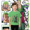 Anime One Piece Zoro Cotton T Shirt for Kids Boys Girls 100 160 Cartoon Print Comfortable Tee