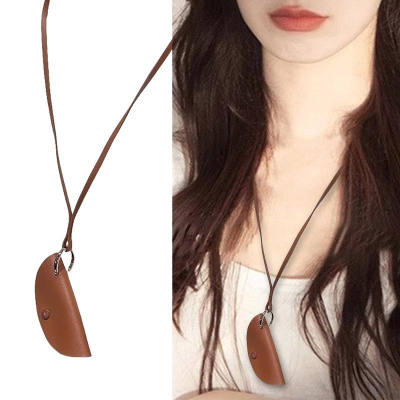 Stylová kožená taštička na klíče s řetízkem Jedinečná PU kožená taštička na klíče s řetízkem pro organizované cestování