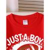 Girls' Fashionable Cute Crewneck Sweatshirt | Just A Boy Who Loves Football, Long-sleeved, Machine Washable