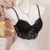French Lace Sexy Underwire Bra Ultra Thin Unpadded Minimizer Push Up Bralette For Women