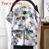 Summer Kids Cotton Blend Floral Shirt Shorts Set For Boys And Girls