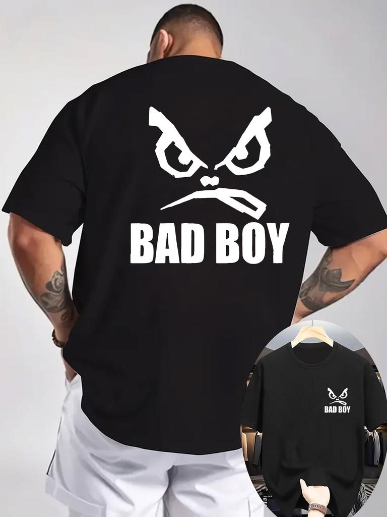 Summer New Mens Casual Tshirt with Threaded Round Neck Short Sleeved Top Printed on Both Front and Back Sides