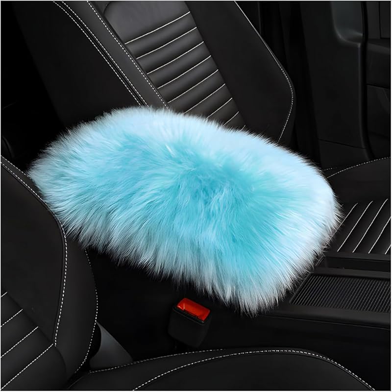 Car Center Console Cover Pad, Fluffy Middle Console Pad Armrest Seat Box Cover, Universal Furry Arm Rest Decoration Protector For Car Truck SUV,