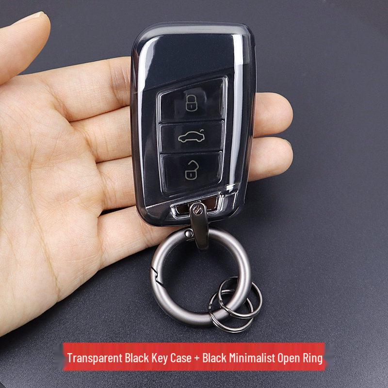 Transparent Key Cover for Volkswagen Passat and Magotan CC, Compatible with New Models, Unisex, Fully Enclosed