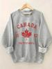Canada Unisex Autumn Winter New Crew Neck Sweatshirt 1867 Distressed Ripped Style Casual Pullover Tops For Daily Wear
