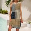 Women's Summer Casual U Neck Printed Sleeveless Dresses