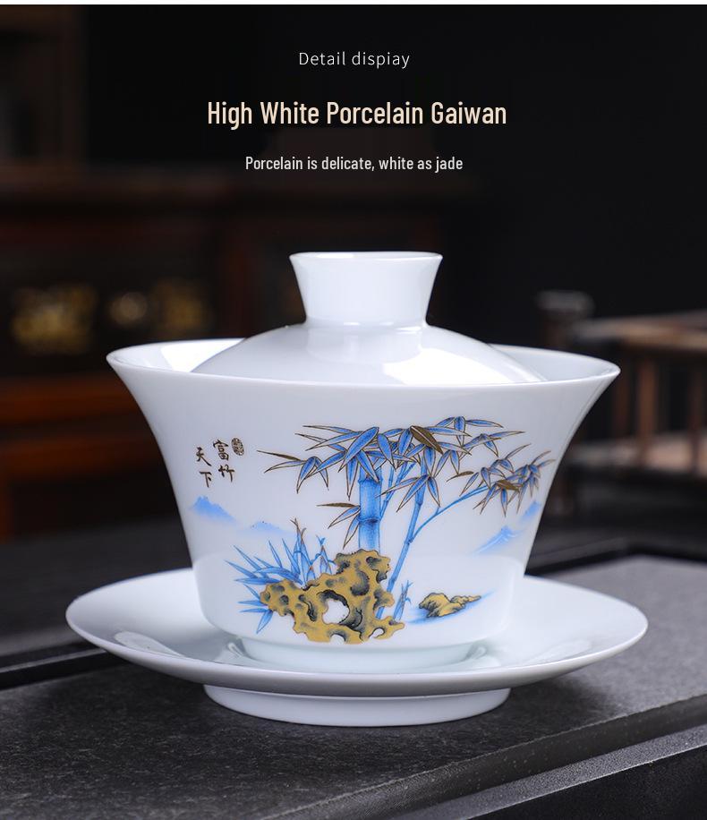 Panda Gaiwan Chinese Porcelain Tea Set - Elegant Gift