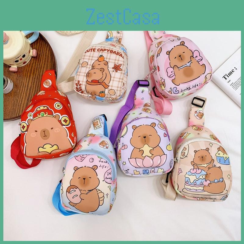 Cartoon Capybara Animal Coin Purse Single Shoulder Crossbody Chest Gift Bag