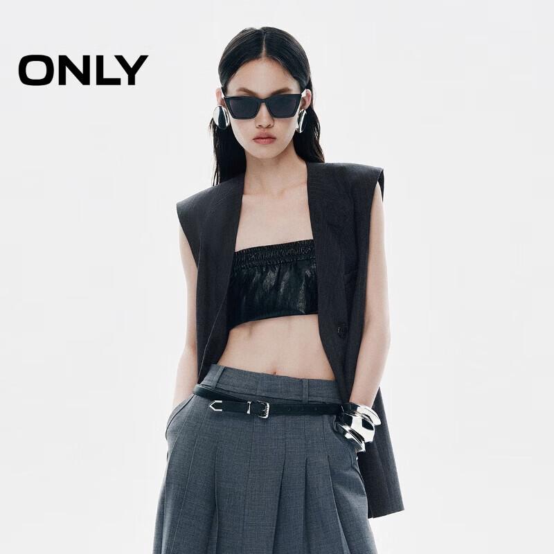ONLY 2025 Women s Striped Commuter Loose Blazer Vest M