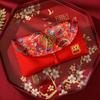 Spring Festival Brocade Red Envelope New Year Blessing Words New Year Money Bag  Wedding Birthday