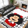 Anti‑Slip Crystal Velvet Floor Rug, Mafalda Design Carpet for Indoor Living Bedroom Home Decoration